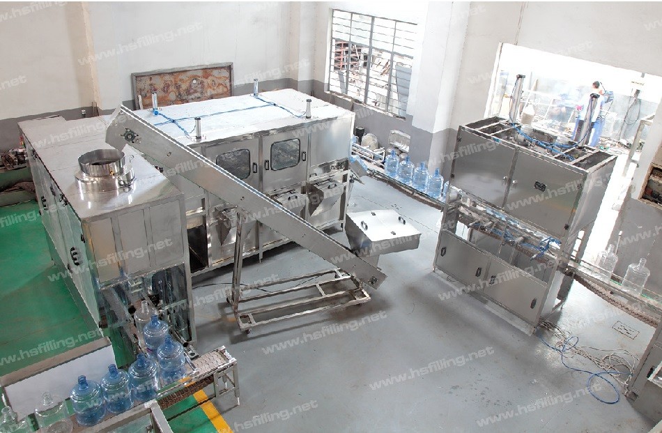 Automatic Five Gallon Filling Capping Labeling Machine 600pcs/H