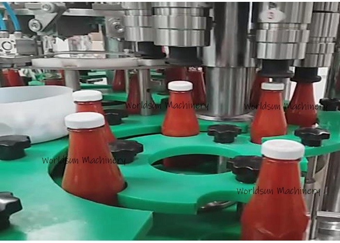 Food Grade 3000BPH 500ml Ketchup Filling Machine glass bottle plastic bottle ketchup filling machine