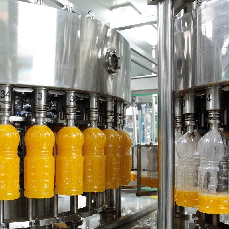 18000 Bottles/Hour 0.5L Juice Filling Machine automatic 4 in 1 pulp juice filling