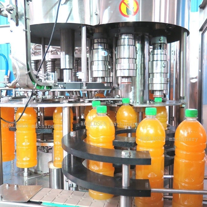 304 Stainless Steel 12000BPH automatic fruit with pulp Juice Filling Machine CE granular juice filling