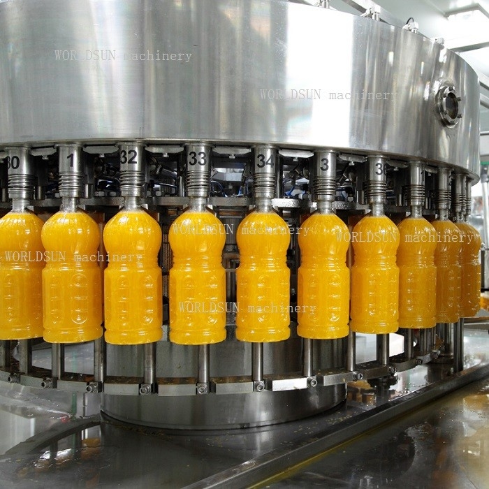 3000BPH Stainless Steel 316 automatic four in one Juice with pulp juice Filling Machine granular juice filling machine