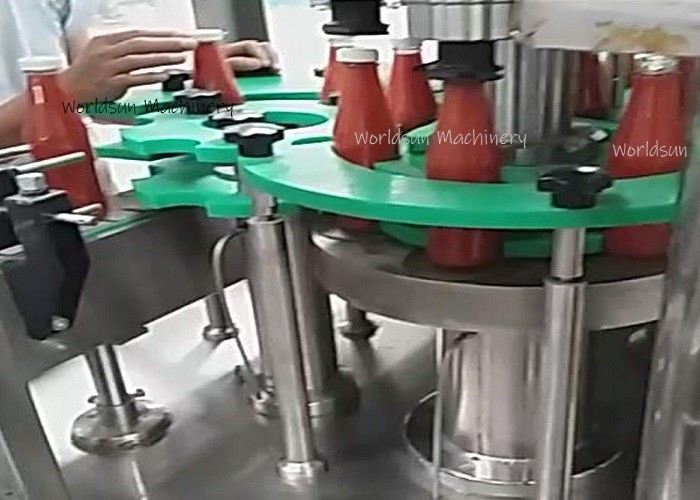 SUS304 2000BPH Caramel Sauce Filling Machine bottling capping machine stainless steel food standard
