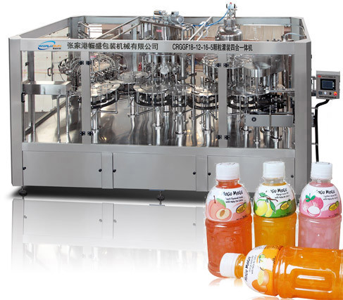 4-In-1 220V 15000BPH food grade Juice Bottle pulp juice Filling Machine stainless steel