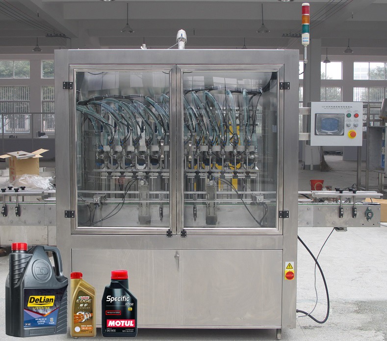 Full Automatic SUS304 9000BPH Lube Oil Filling Machine engine oil filling CE