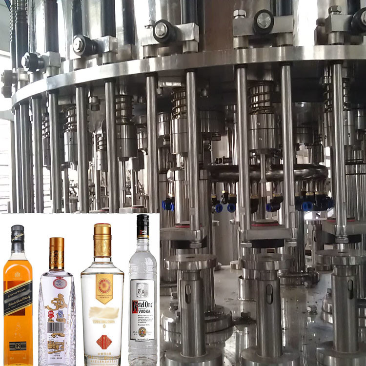 Vodka 4000bph Alcoholic Beverage Filling Machine Stainless Steel 304