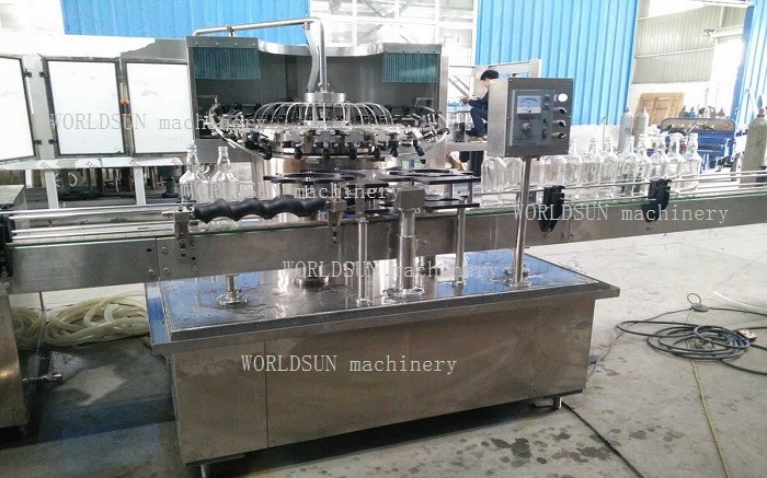 Stainless steel Glass Bottle Washing Machine With 12 Heads automatic bottle rinsing machine