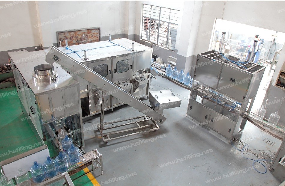 6000BPH Plastic Bottle Washing Filling Capping Machine Five Gallon